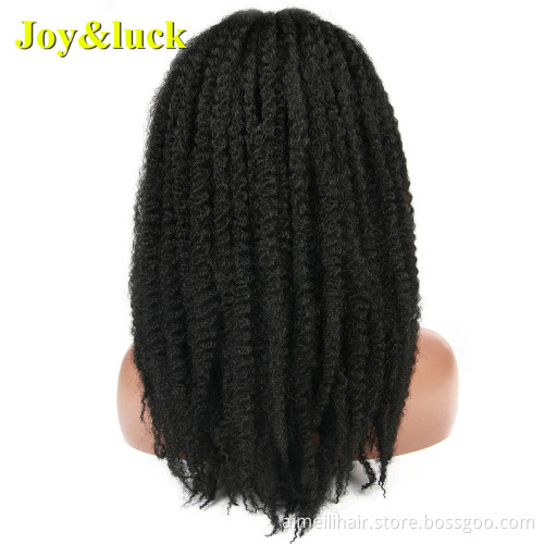 Long Afro Kinky Curly  Crochet Braids Wigs  Sythetic Wigs Middle Part Ombre Color Hair Wigs  Cosplay or Daily Use Hair Style